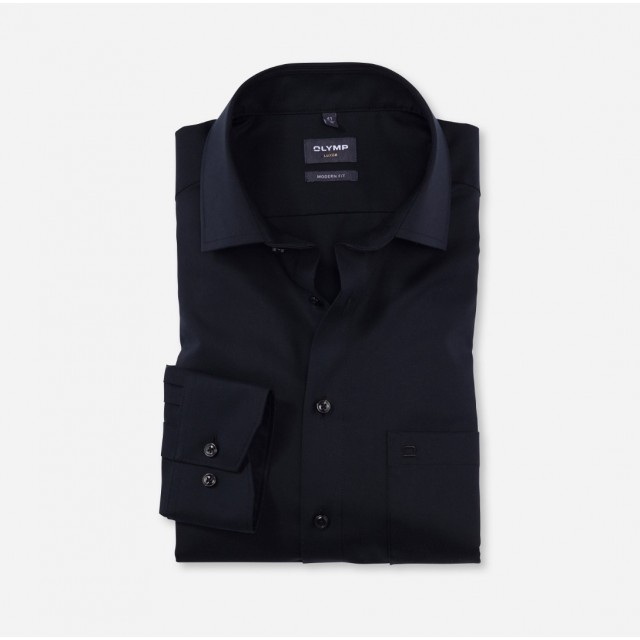 OLYMP Luxor πουκάμισο modern fit χρώμα Μαύρο