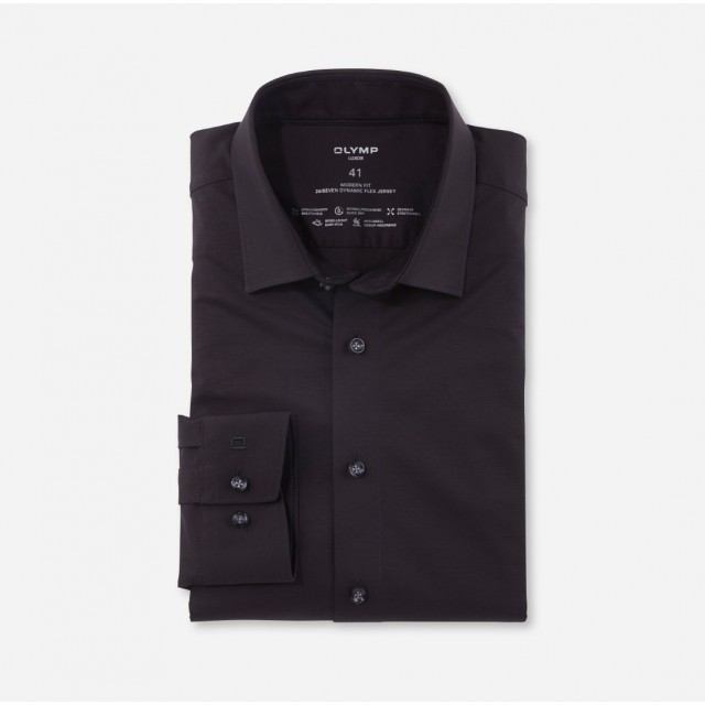 OLYMP Luxor πουκάμισο modern fit μαύρο χρώμα.