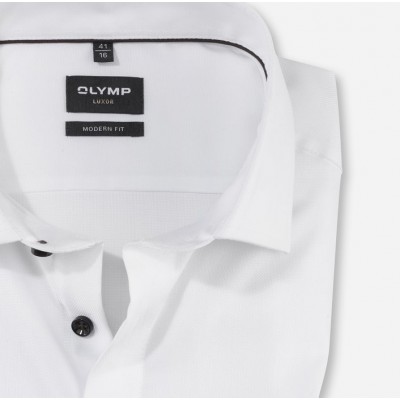 OLYMP LUXOR MODERN FIT ΠΟΥΚΑΜΙΣΟ ΛΕΥΚΟ
