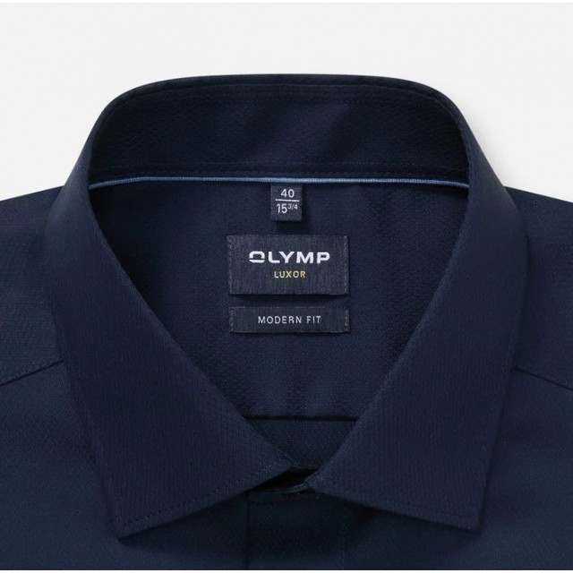 OLYMP ΠΟΥΚΑΜΙΣΟ MODERN FIT ΣΚΟΥΡΟ ΜΠΛΕ