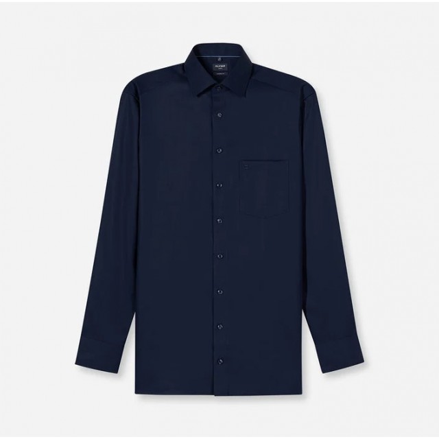 OLYMP ΠΟΥΚΑΜΙΣΟ MODERN FIT ΣΚΟΥΡΟ ΜΠΛΕ