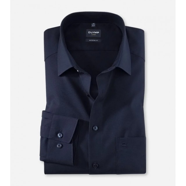 OLYMP ΠΟΥΚΑΜΙΣΟ MODERN FIT ΣΚΟΥΡΟ ΜΠΛΕ