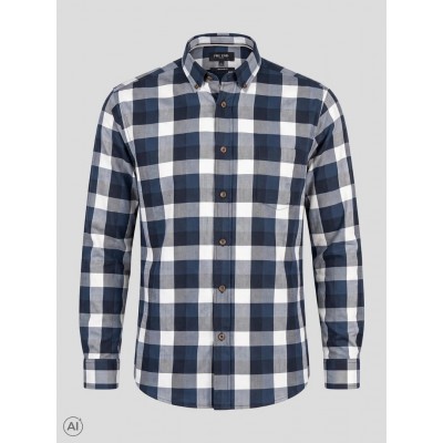 PRE END CHECKED SHIRT BLUE