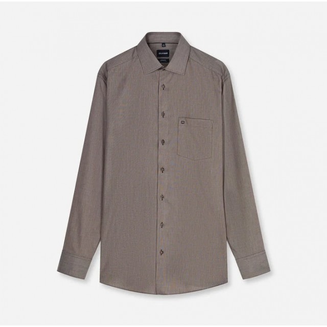 OLYMP ΠΟΥΚΑΜΙΣΟ MODERN FIT ΚΑΦΕ