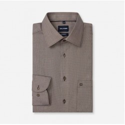 OLYMP ΠΟΥΚΑΜΙΣΟ MODERN FIT ΚΑΦΕ