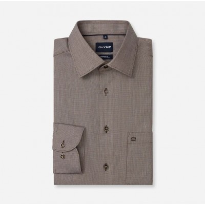 OLYMP ΠΟΥΚΑΜΙΣΟ MODERN FIT ΚΑΦΕ
