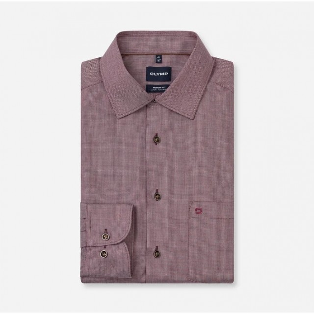 OLYMP ΠΟΥΚΑΜΙΣΟ MODERN FIT ΜΠΟΡΝΤΟ