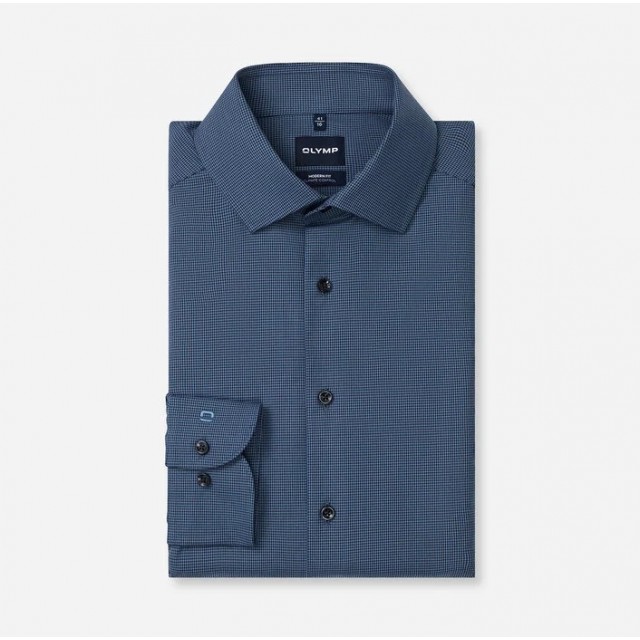 OLYMP ΠΟΥΚΑΜΙΣΟ MODERN FIT ΡΑΦ ΜΠΛΕ