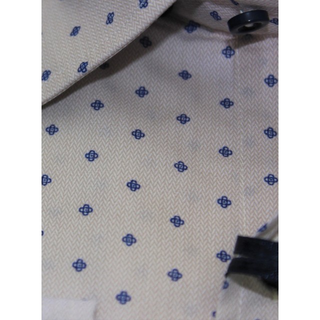 D-ZINE  Πουκάμισο με μικροσχέδιο Μπέζ