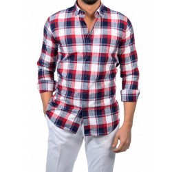 D-ZINE Πουκάμισο Καρό κόκκινο D-ZINE Πουκάμισο Καρό κόκκινο