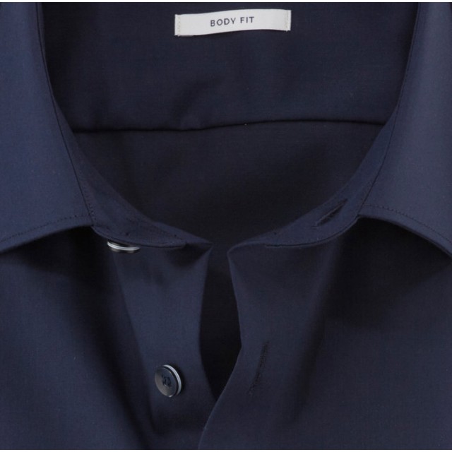 OLYMP ΠΟΥΚΑΜΙΣΟ BODY FIT ΣΚΟΥΡΟ ΜΠΛΕ