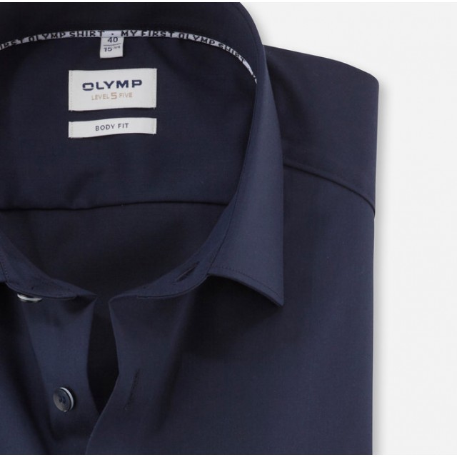 OLYMP ΠΟΥΚΑΜΙΣΟ BODY FIT ΣΚΟΥΡΟ ΜΠΛΕ