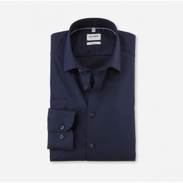 OLYMP ΠΟΥΚΑΜΙΣΟ BODY FIT ΣΚΟΥΡΟ ΜΠΛΕ