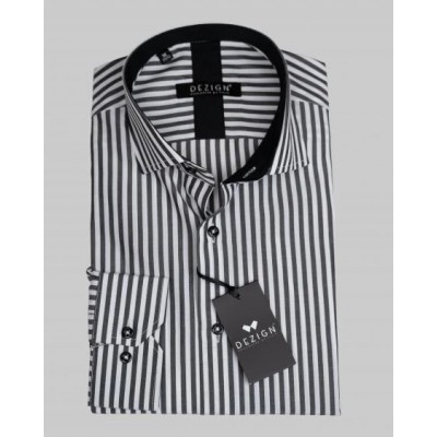 DEZIGN SHIRT STRIPES BLACK