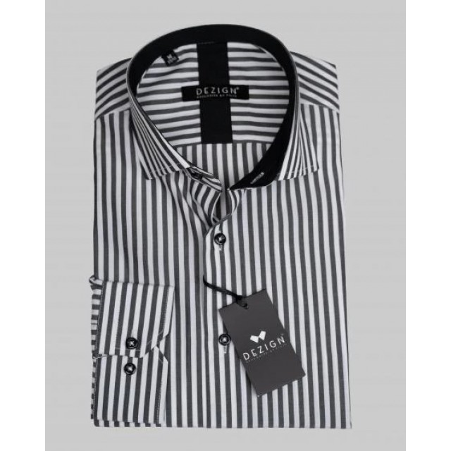 DEZIGN SHIRT STRIPES BLACK