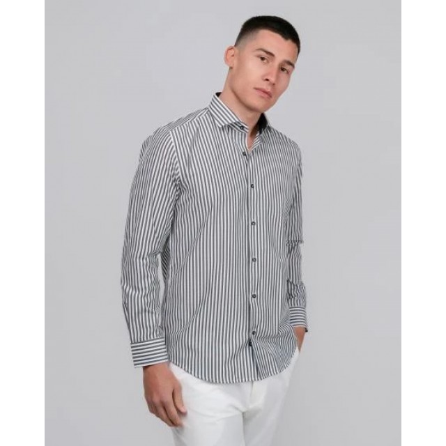 DEZIGN SHIRT STRIPES BLACK