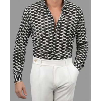 DEZIGN SHIRT BLACK AND WHITE