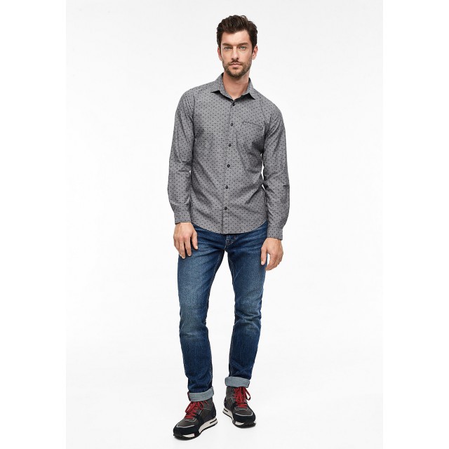 ΠΟΥΚΑΜΙΣΟ ΜΕ ΜΙΚΡΟΣΧΕΔΙΟ ΓΚΡΙ S.OLIVER