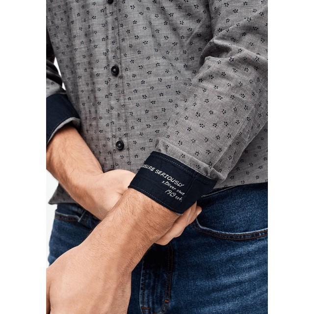 ΠΟΥΚΑΜΙΣΟ ΜΕ ΜΙΚΡΟΣΧΕΔΙΟ ΓΚΡΙ S.OLIVER