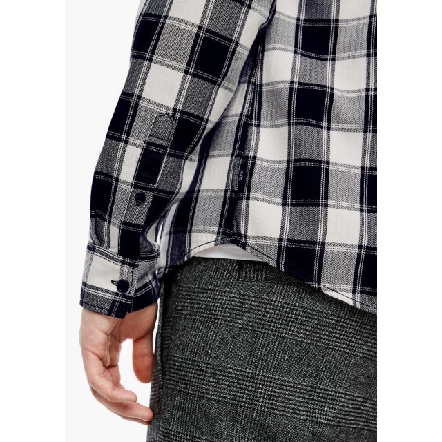 S.OLIVER Q/S  Πουκάμισο Καρό Μαύρο 