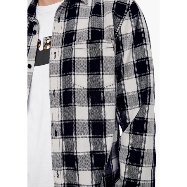 S.OLIVER Q/S  Πουκάμισο Καρό Μαύρο 