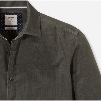 OLYMP Shirt Smart Casual Olive