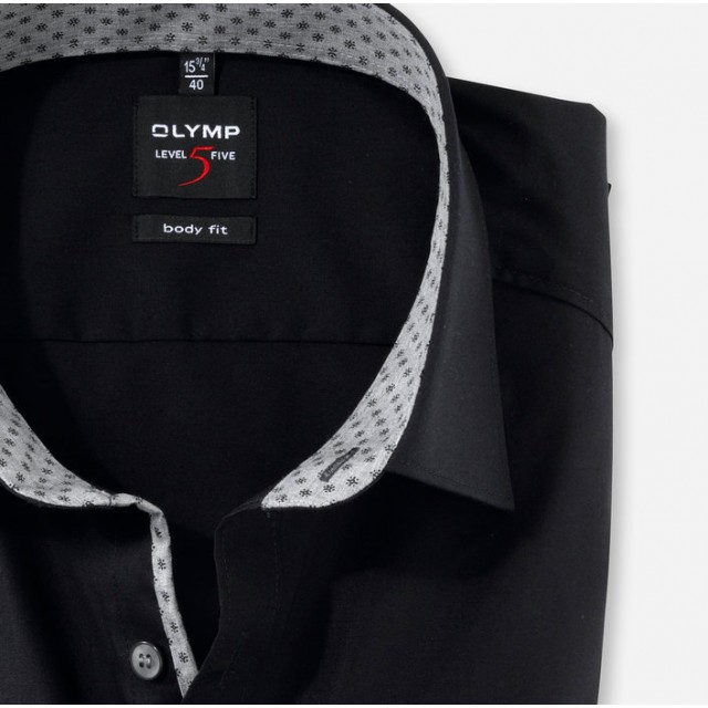 OLYMP Shirt Level Five body fit Black