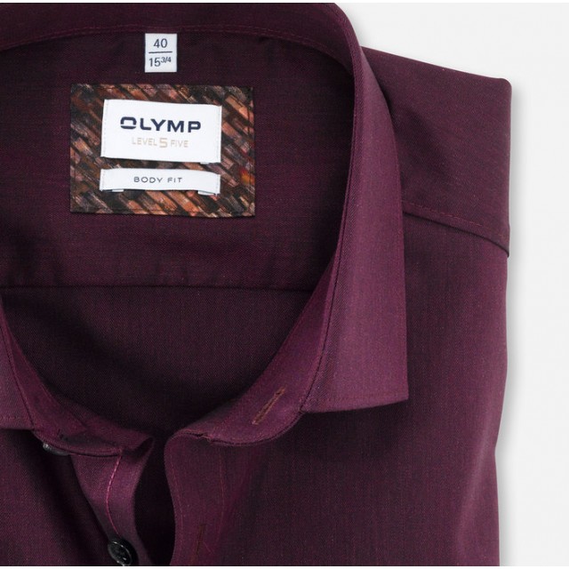 OLYMP Πουκάμισο Level Five body fit Garnet