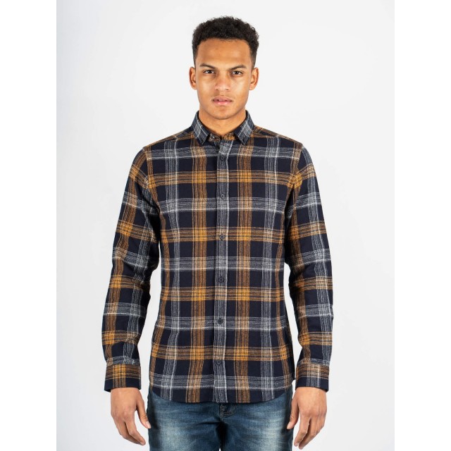 MARCUS Πουκάμισο Μπλέ Navy Mix