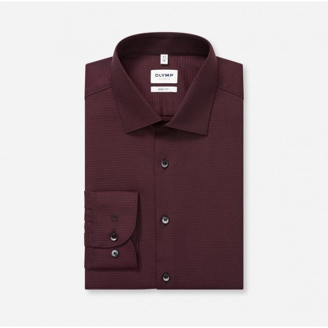 OLYMP ΠΟΥΚΑΜΙΣΟ BODY FIT ΜΠΟΡΝΤΩ