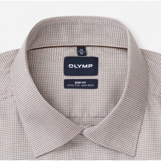 OLYMP SHIRT BODY FIT BROWN