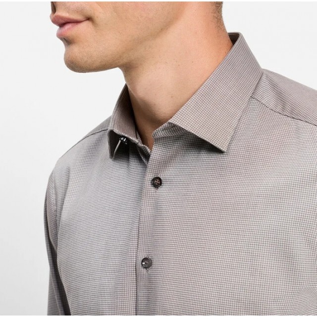 OLYMP SHIRT BODY FIT BROWN