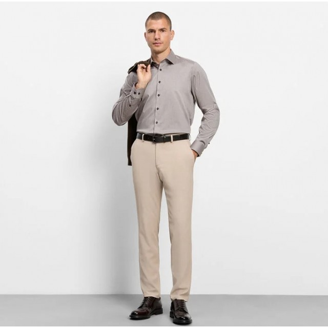 OLYMP SHIRT BODY FIT BROWN