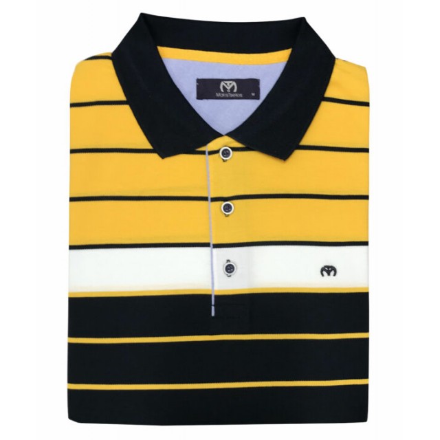 MAKIS TSELIOS POLO Μπλούζα Ριγέ Κίτρινο