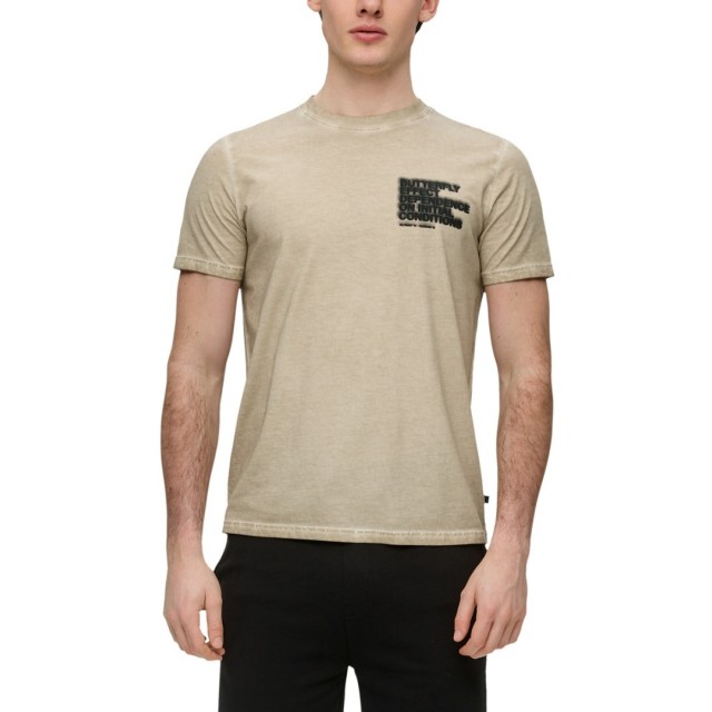 S.OLIVER MENS T-SHIRT BEIGE