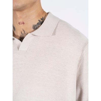 MARCUS KNIT POLO BEIGE