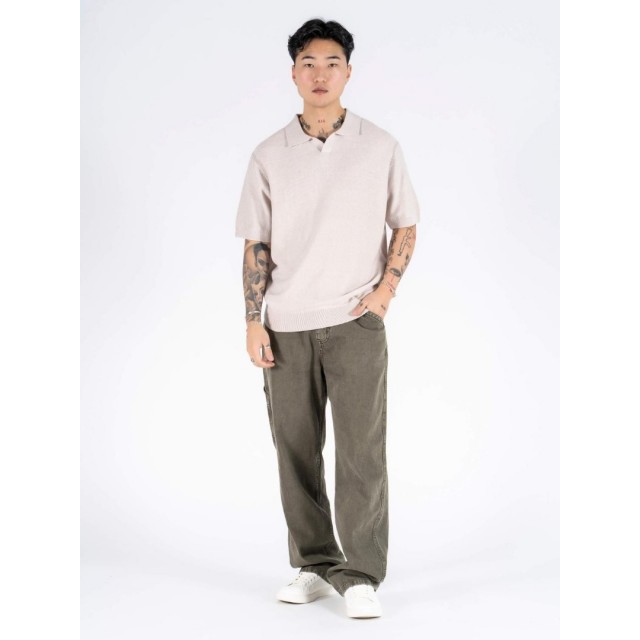 MARCUS KNIT POLO BEIGE