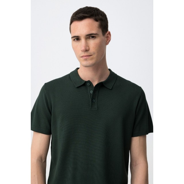 TIFFOSI KNIT POLO SHIRT DARK GREEN