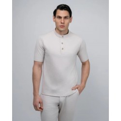 DEZIGNE MAO T-SHIRT VAFLE BEIGE