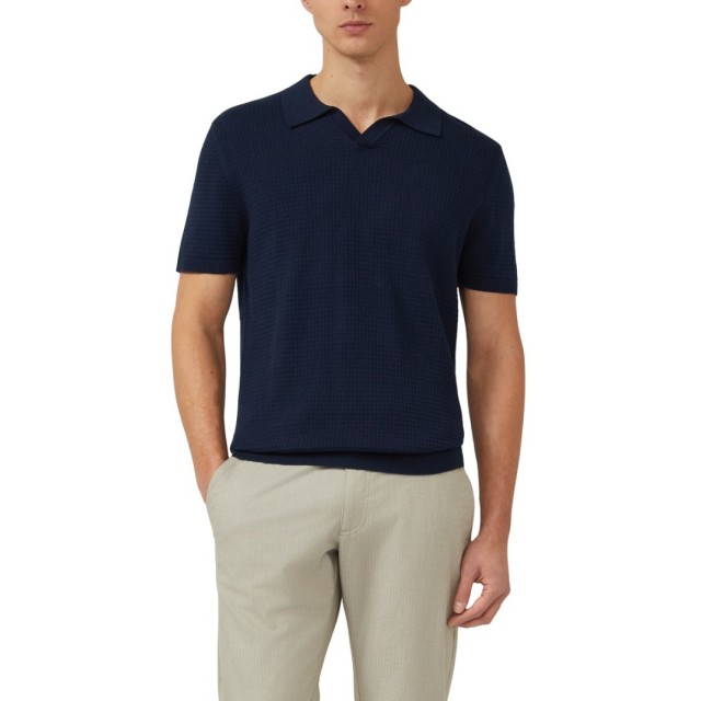 S.OLIVER KNIT POLO SHIRT BLUE