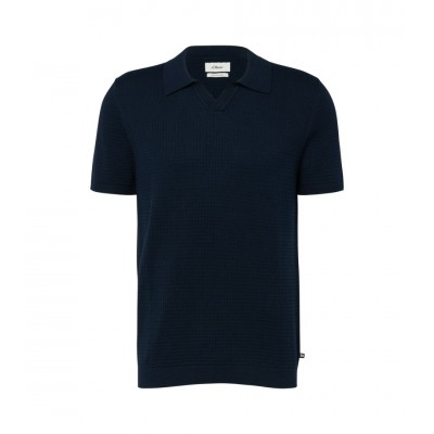 S.OLIVER KNIT POLO SHIRT BLUE