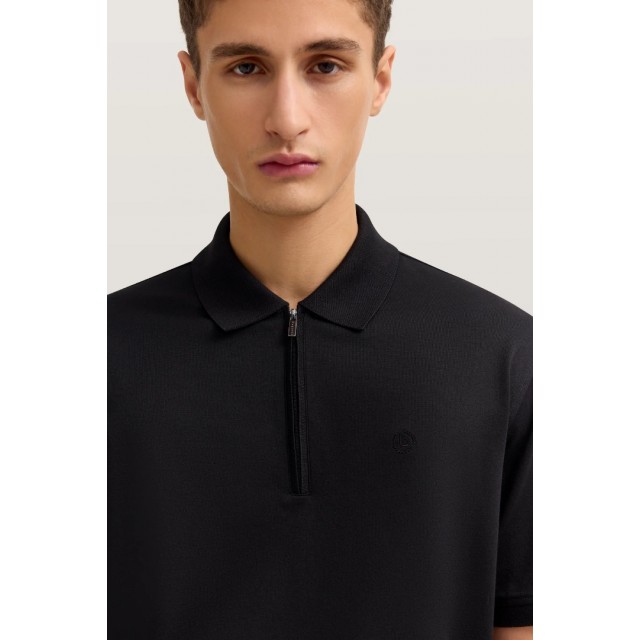 BUGATTI ZIP POLO SHIRT BLACK