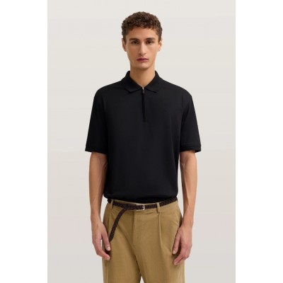 BUGATTI ZIP POLO SHIRT BLACK