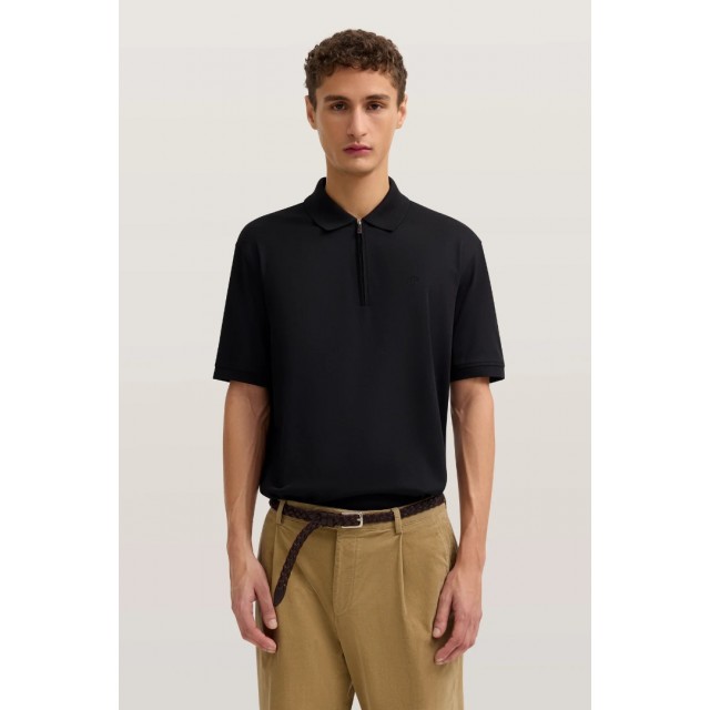 BUGATTI ZIP POLO SHIRT BLACK