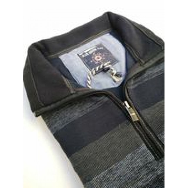 POLO-SHIRT RIGE NAVY BLUE GREEN 