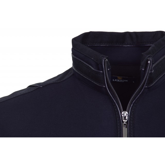 LEXTON  Μπλούζα με Φερμουάρ Σκούρο Μπλέ