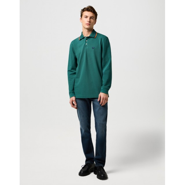 WRANGLER POLO Shirt GREEN PIQUE