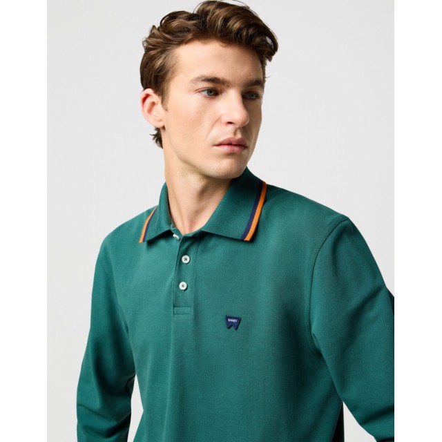 WRANGLER POLO Shirt GREEN PIQUE