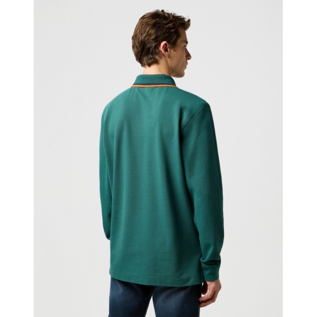 WRANGLER POLO Shirt GREEN PIQUE