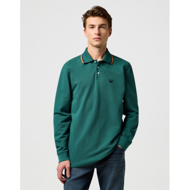 WRANGLER POLO Shirt GREEN PIQUE